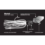 Kép 2/2 - Rapture Windex Chatter Bait 10,5g GPB, szoknyás jig fej