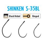 Kép 2/2 - Trabucco Shinken Hooks S-35Bl Bn #4 10db szakáll nélküli horog