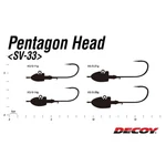 Kép 3/3 - Decoy SV-33 Pentagon Head #5/0 28gr jigfej 2 db/csg
