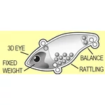 Kép 2/2 - Rapture Pro HF Vibe Crank S CBL 60mm 16g wobbler