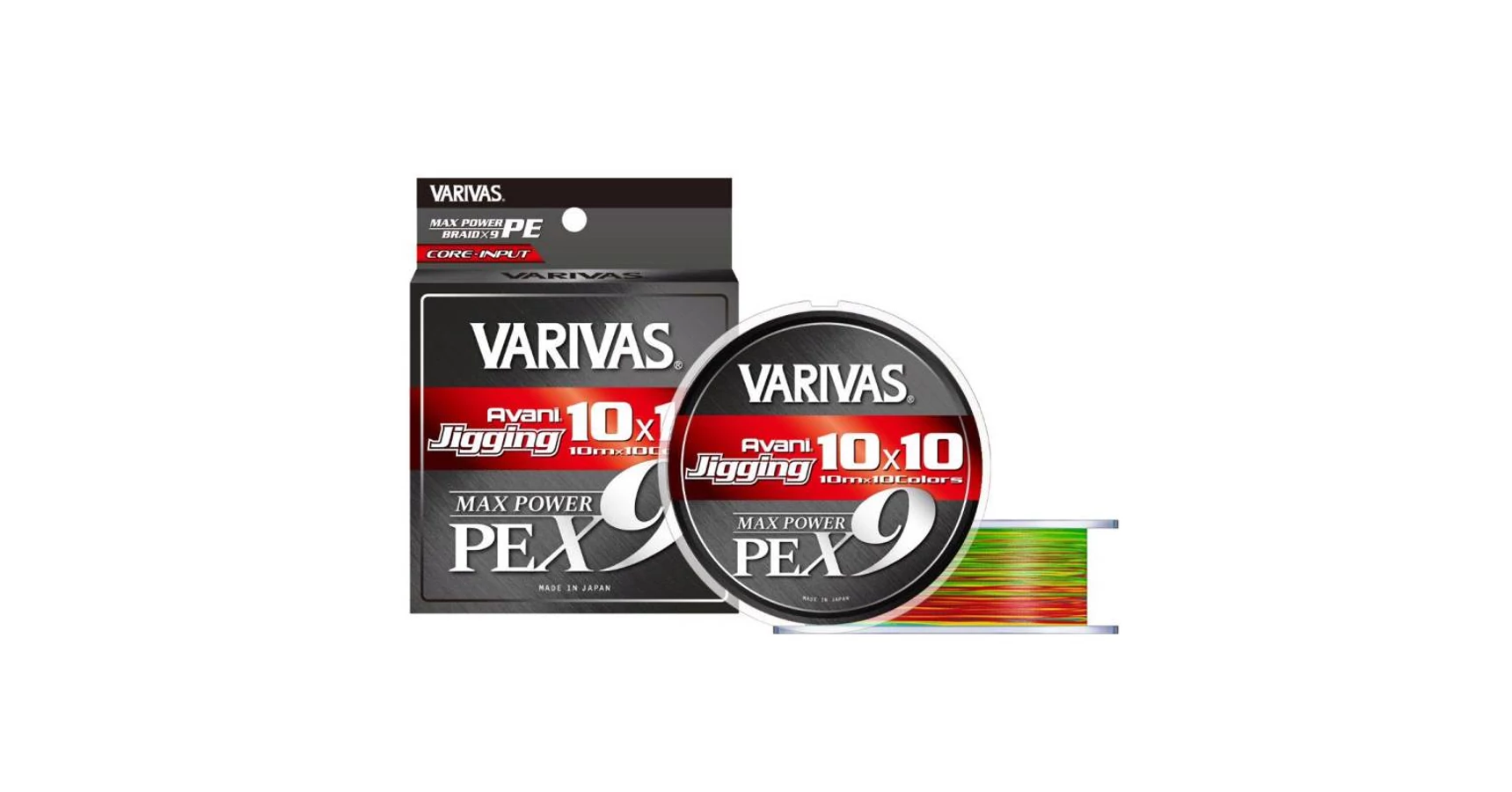 Tresse électrique Varivas Avani Jigging X4 300m - PE 1 / 18 Lb Multicolore