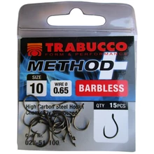 Trabucco Method Plus Feeder szakáll nélküli horog 10, 15 db/csg