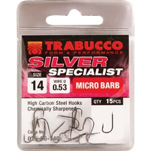 Trabucco Silver Specialist feeder horog, méret: 14