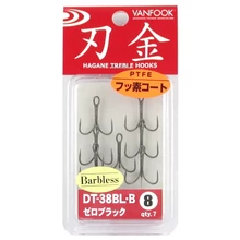 Vanfook bb Dt38Bl-B 06 szakáll nélküli hármas horog 6 db