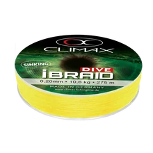 Climax iBraid Dive Sinking Fluo Yellow 275m 0,12mm 5,0kg fonott zsinór