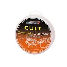 Climax Cult Catfish Kevlar Leader 20m 0.80mm 80kg Olive Green fonott előkezsinór