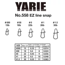 Yarie 558 Ez Line Snap 22LB #0 kapocs