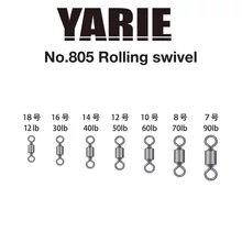 Yarie 805 Rolling Swivel Black 12lb #18 forgó