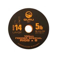 Guru LWGF Feeder Special Rig #16 100cm, előkötött horog 8 db/csg
