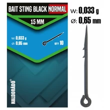Haldorádó Bait Sting Black Normal 15mm fekete csalitüske 10 db/csg