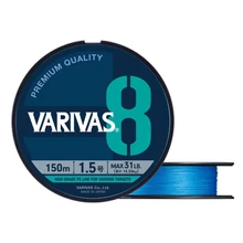 Varivas PE 8 Blue Edition Fluo Ocean Blue 150m #0,6 0,128mm 13lbs fonott zsinór