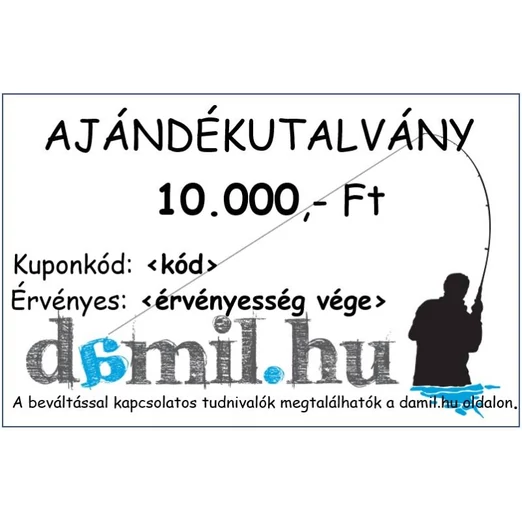 damil.Hu ajándékutalvány, vásárlási utalvány - 10000 Ft