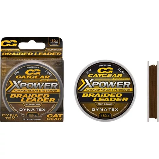 Catgear Xpower Braided Leader 15 m 280 lb fonott előkezsinór
