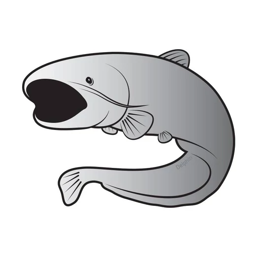 Delphin Harcsa silver 7*5cm öntapadó matrica