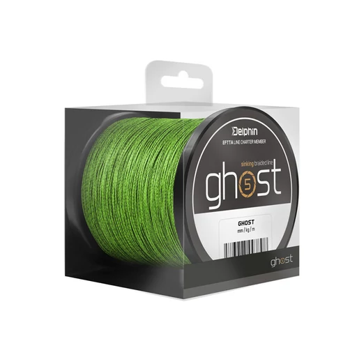 Delphin GHOST 4+1 zöld 0,16mm 8,2kg 300m fonott zsinór