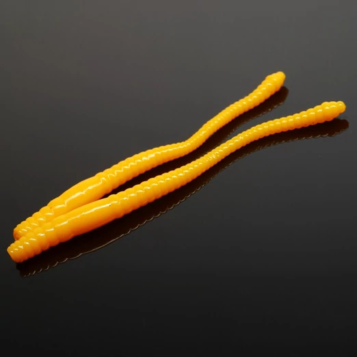 Libra Lures Dying Worm 80 - 008 Dark Yellow plasztik csali