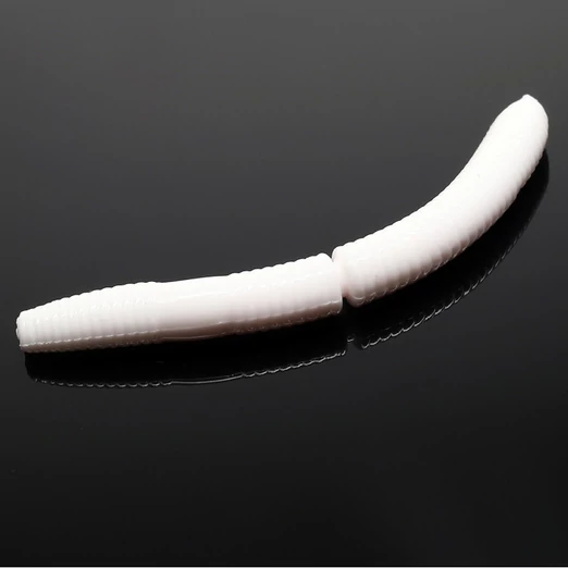 Libra Lures Fatty D'Worm 65 - 001 White plasztik csali