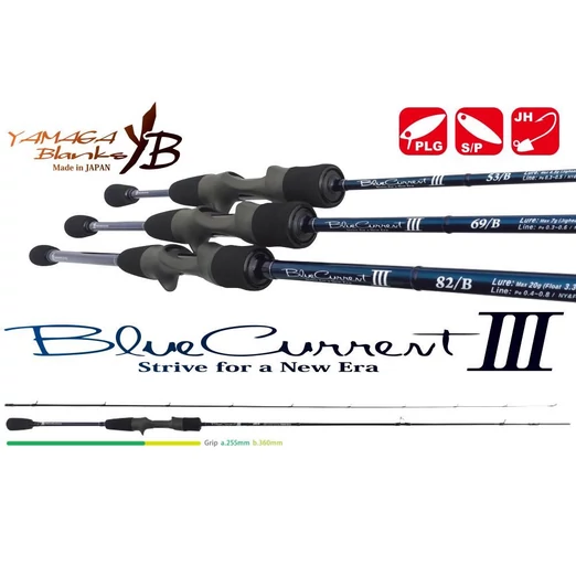 Yamaga Blanks Blue Current III 69/b Baitcast 2,07m 0,6-7g casting pergető horgászbot