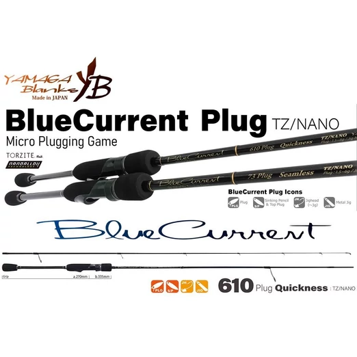 Yamaga Blanks Blue Current 610plug Quickness Tz-Nano 2,10m 1,5-5g pergető horgászbot