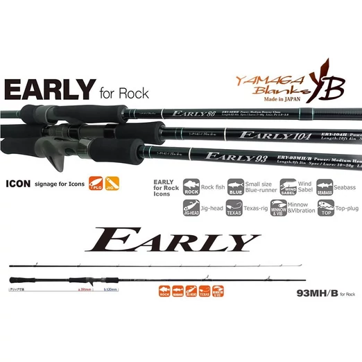 Yamaga Blanks Early Rock 93MH/B 2,81m 10-50g casting pergető horgászbot