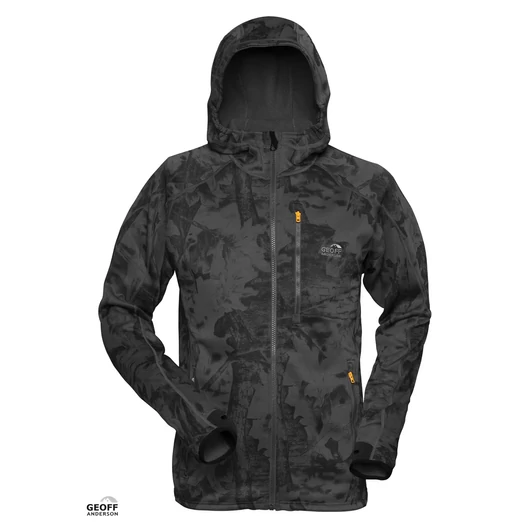 Geoff Anderson Hoody 3 dzseki, fekete levélmintás, S
