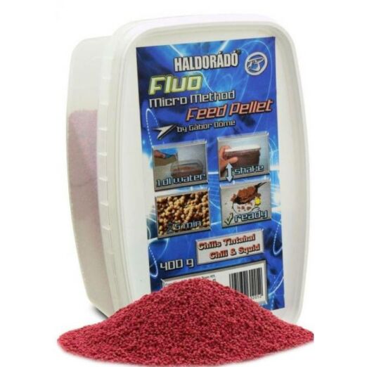 Haldorádó Fluo micro method feed pellet 400g Chilis Tintahal