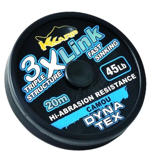 K-Karp Dyna Tex 3X-Link 20 m 25 lb camou fonott előkezsinór