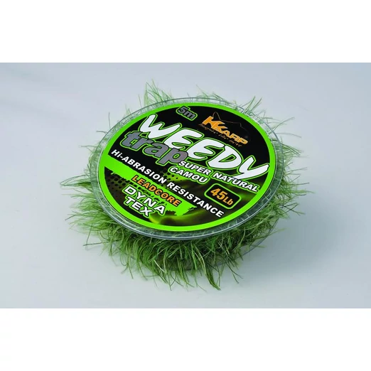 K-Karp Dyna Tex Weedy-Trap Leadcore 5 m 45 lb natural fonott előkezsinór