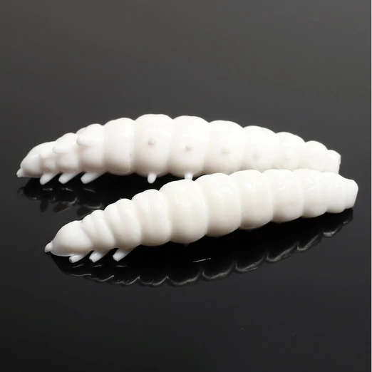 Libra Lures Larva 35 - 001 White plasztik csali