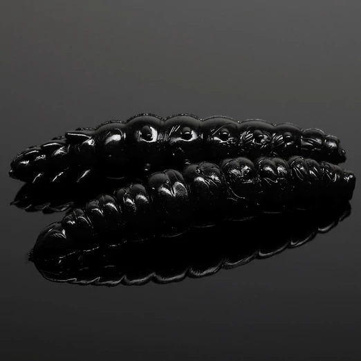 Libra Lures Larva 35 - 040 Black plasztik csali