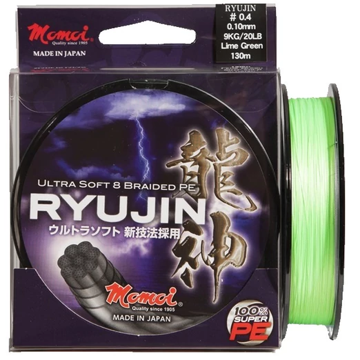 Momoi Ryujin Pe 8 Braid 130 m 0,20mm  lime zöld fonott zsinór