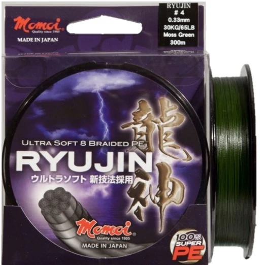 Momoi Ryujin PE 8 Braid 130 m 0,14mm  moha zöld fonott zsinór