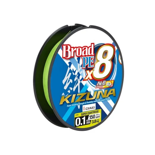 Owner Kizuna 8x lime zöld 135 m 0,13mm  fonott zsinór