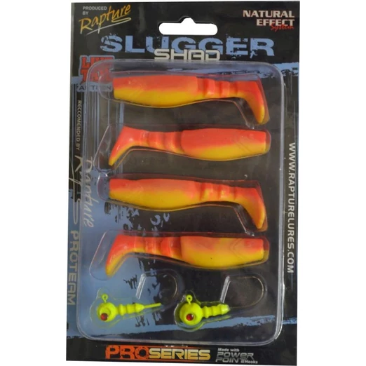 Rapture Slugger Shad Set 75 Flame Yellow 4+2db/csg, műcsali szett