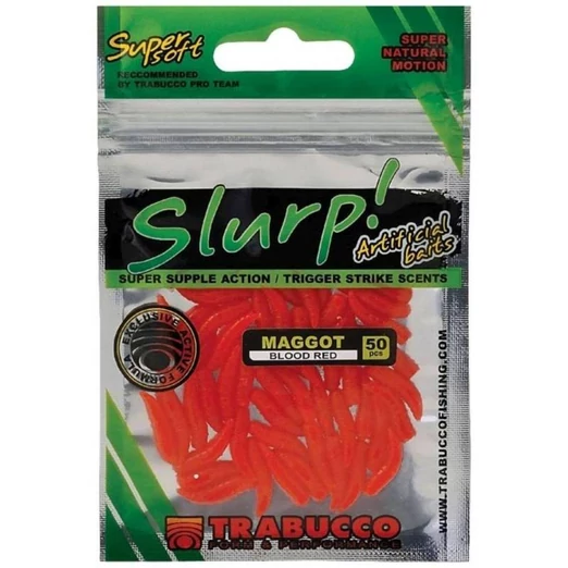 Trabucco Slurp Bait Maggot Blood Red 50 db,vérvörös műcsonti