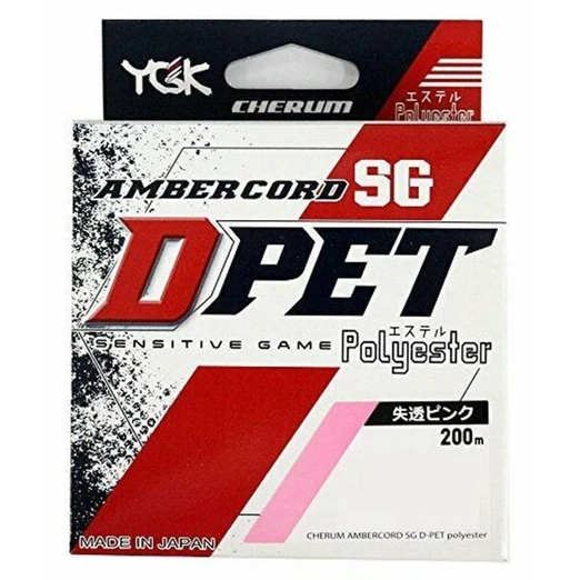 YGK Cherum Ambercode D-PET 200 m 0,074mm  (0,2PE) 1 lb pink poliészter zsinór