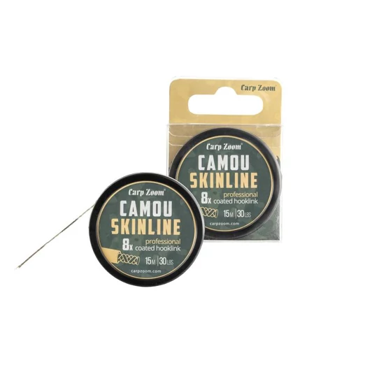 CarpZoom Camou 15m 30lb bevonatos fonott előkezsinór