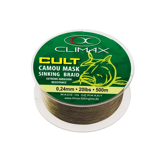 Climax Cult Carp Camou Mask Sinking Braid 1200m 0,24mm 20lb fonott zsinór