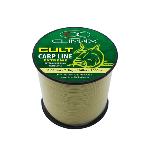 Climax Cult Carp Extreme Mono 1000m 0,30mm Matt Olive monofil zsinór