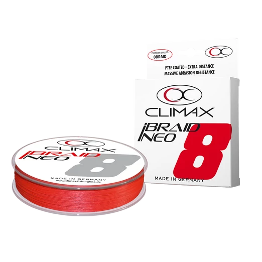 Climax iBraid Neo X8 Fluo Red 135m 0,08mm 4,9kg fonott zsinór
