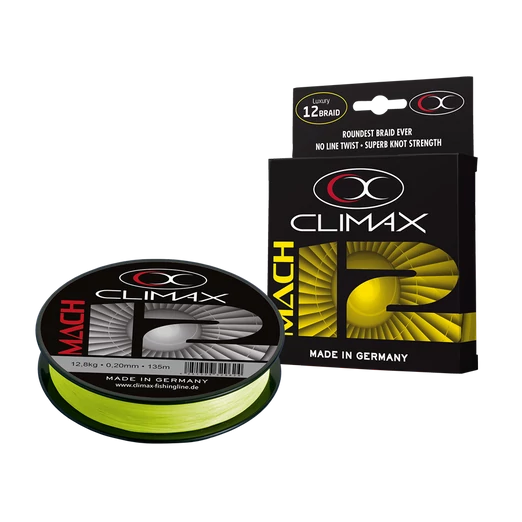 Climax Mach X12 Fluo Yellow 135m 0,23mm 14,9kg fonott zsinór