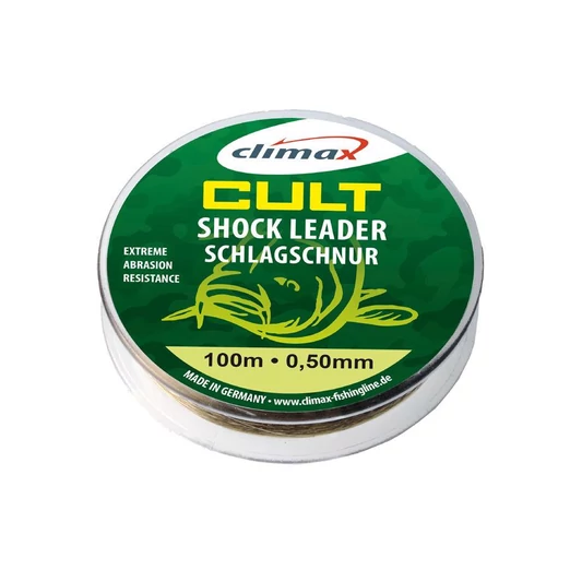 Climax Cult Carp Shock Leader 100m 0.60mm 45lb 20.3kg Camouflage pontyozó előkezsinór