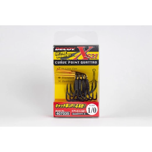 Decoy Quattro X-S21 #1 négyágú horog 5 db/csg