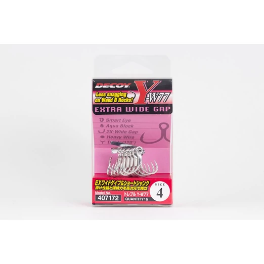 Decoy Y-W77 Extra Wide Gap #1 hármas horog 5 db/csg
