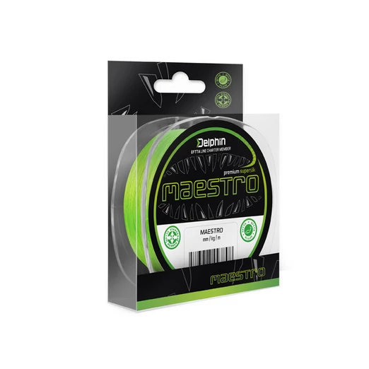 Delphin MAESTRO fluo zöld 0,15mm 9,0kg 150m fonott zsinór