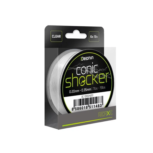 Delphin Conic SHOCKER REAXE 6x13m 0,20mm-0,35mm dobó monofil előkezsinór