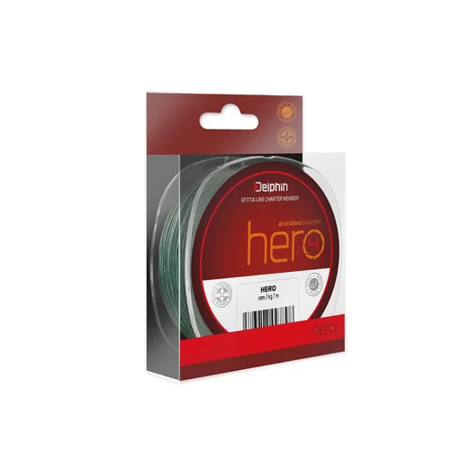 Delphin HERO 4 zöld 0,50mm 41,7kg 117m fonott zsinór