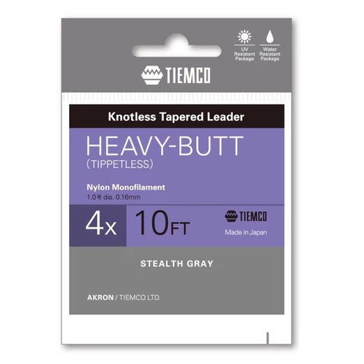 Tiemco Heavy Butt Leader 10ft 4X vékonyodó legyező előkezsinór