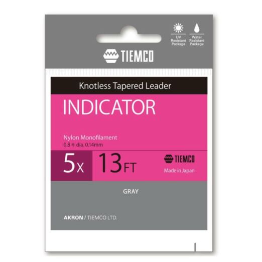 Tiemco Indicator Tapered Leader 13ft 5X vékonyodó legyező előkezsinór