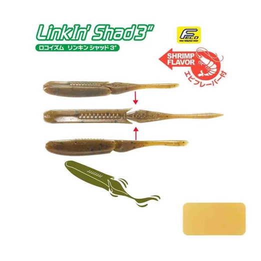 Tiemco Linkin Shad 4" 10cm Color 231NS gumihal 9 db/csg